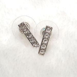 Touchstone Crystal Pave Bar earrings